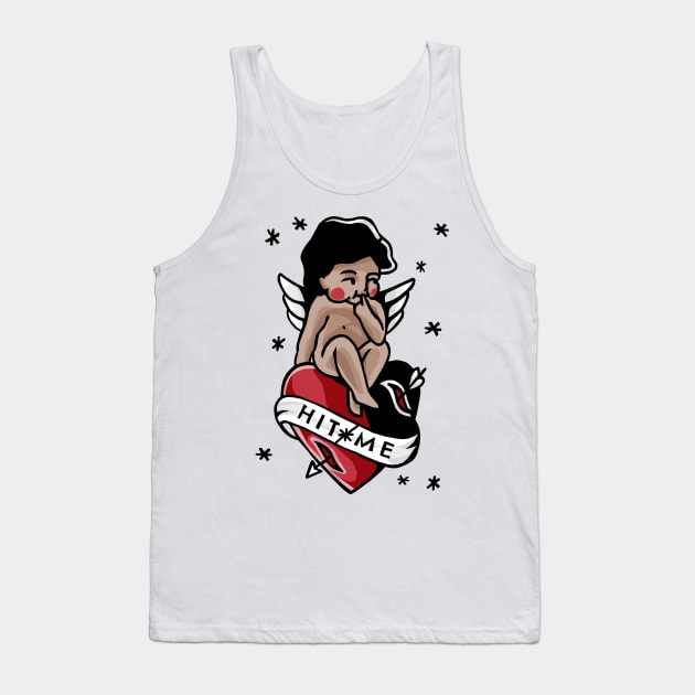 Hit Me Cute Cupid Tank Top by KewaleeTee